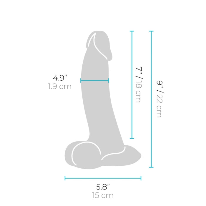 B-Vibe Slipskin 9 Inch Curved Realistic Silicone Dildo Realistic Dildos