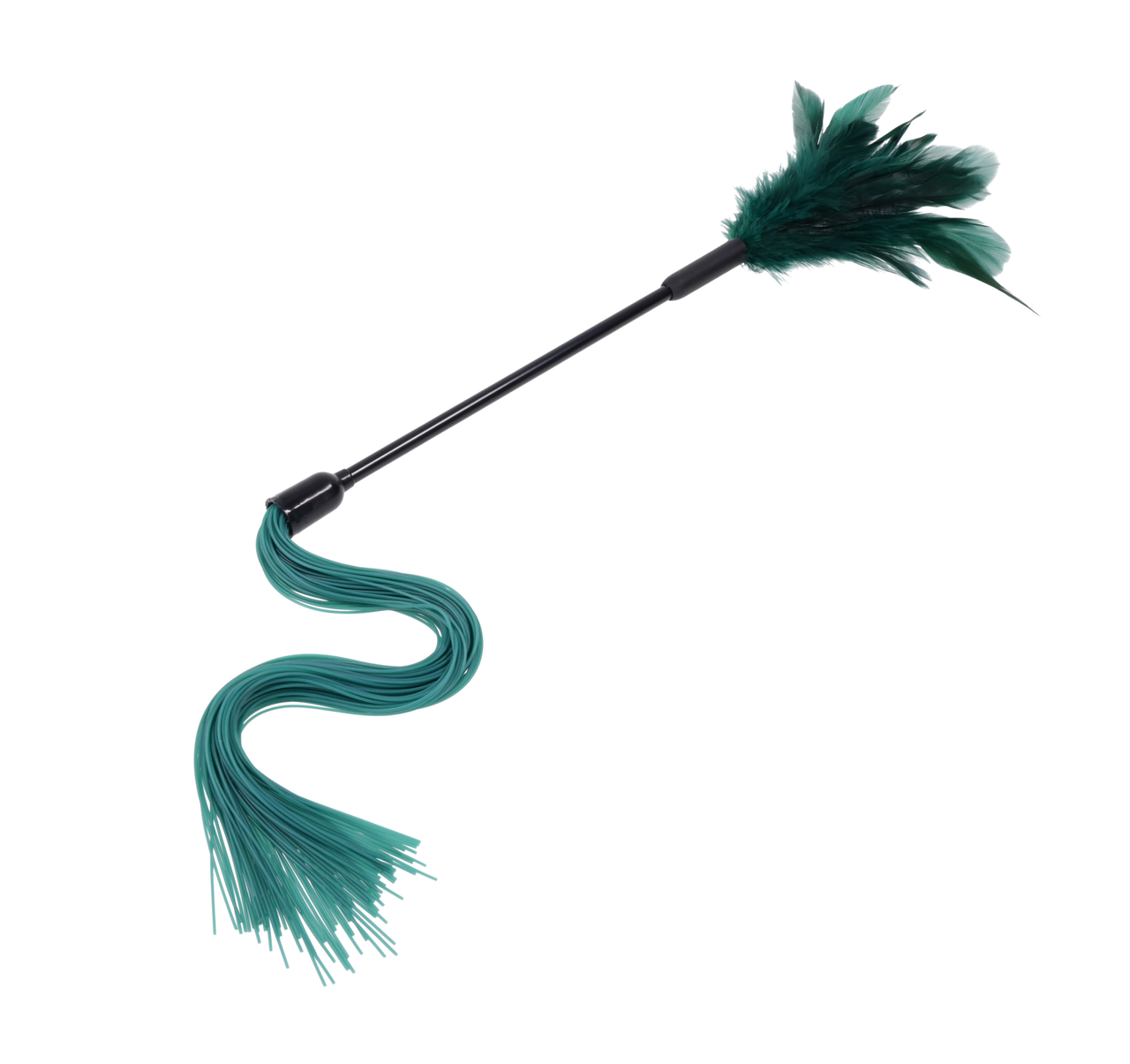 Sex & Mischief Indica Feather Tickler Whip Green - Whips And Crops