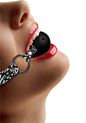 Shots Love Street Art Fashion Breathable Ball Gag Black Bondage Gags and Bits