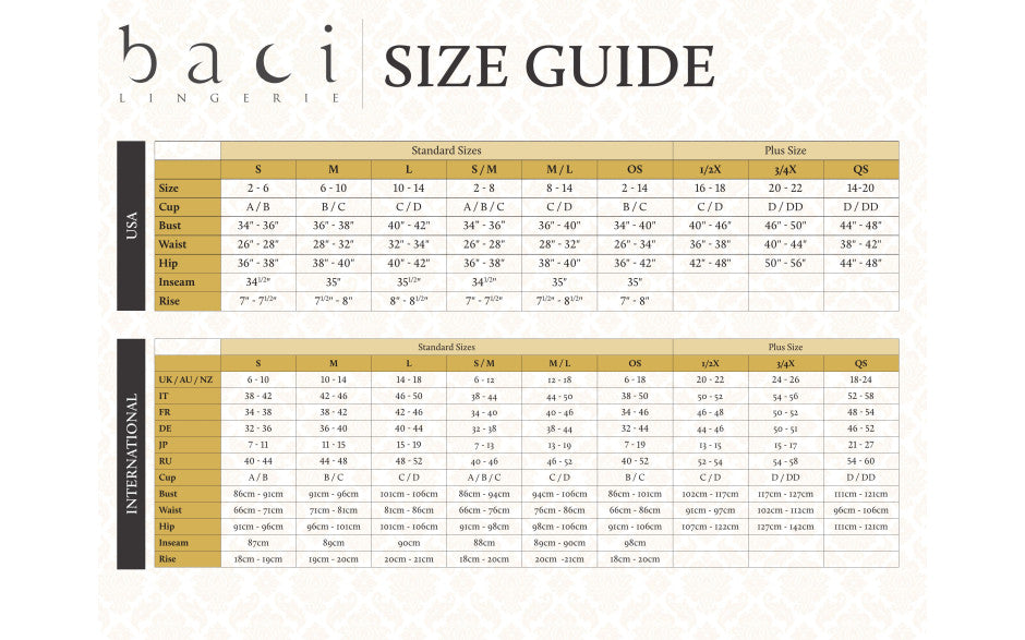 Baci Lingerie Low Rise Sexy Womens Lace Thong Orange G-Strings, Panties and Shorts