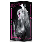 Bad Romance Pink Translucent Mouth Gag with Metal Tube Bondage Gags and Bits