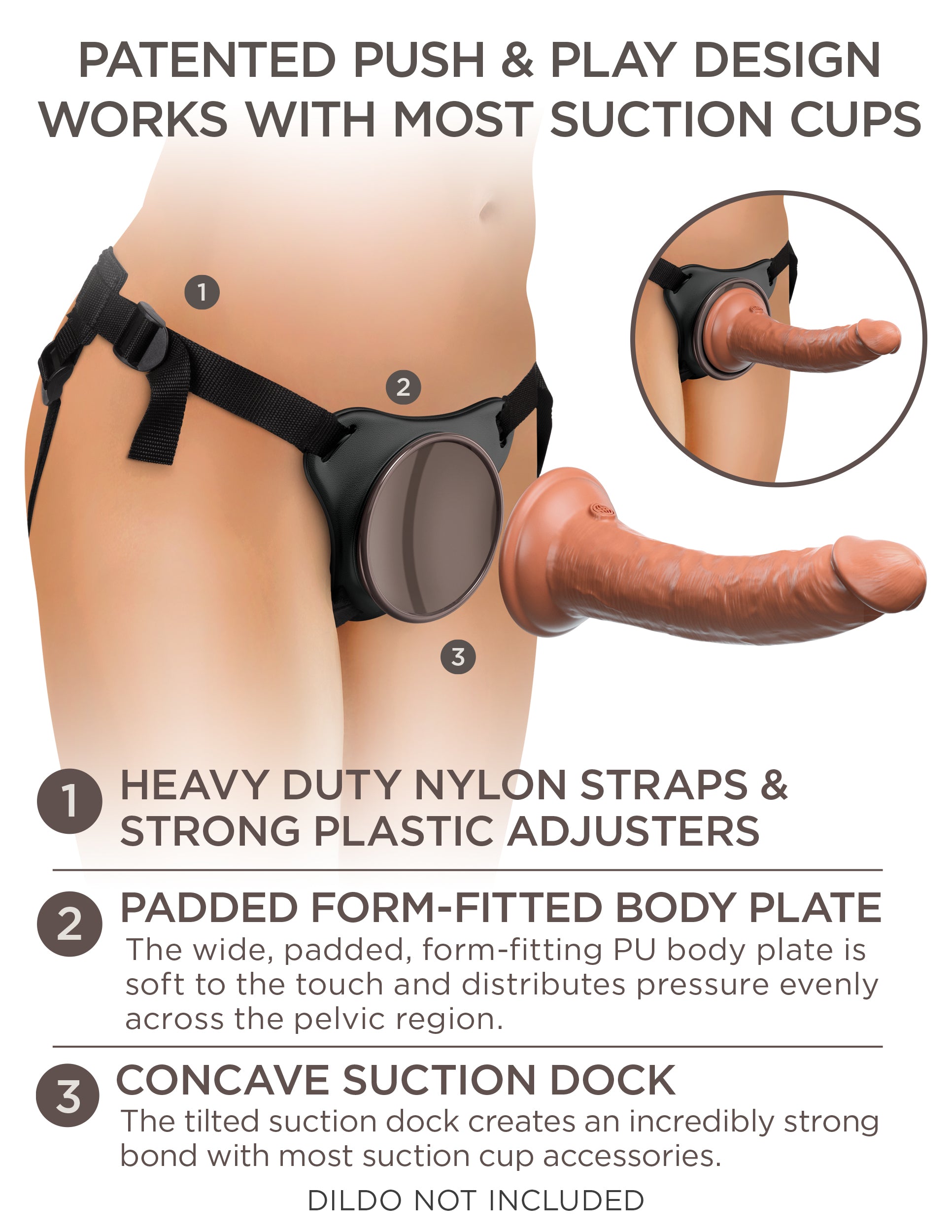 King Cock Elite Comfy Body-Dock Strap-On Harness Sex Toy Strap On Sextoys