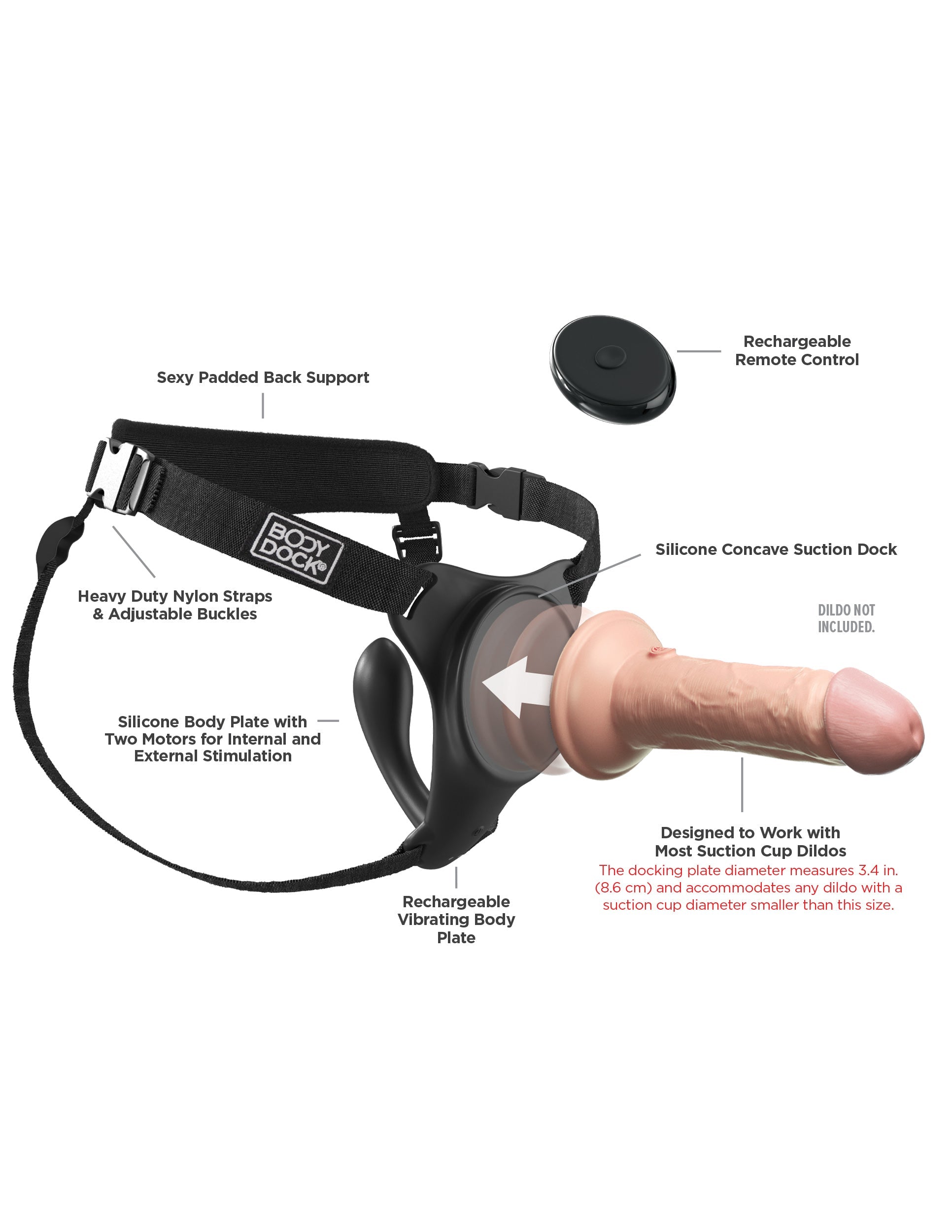 Pipedream Body Dock G Spot Pro Strap On Harness Strap On Sextoys