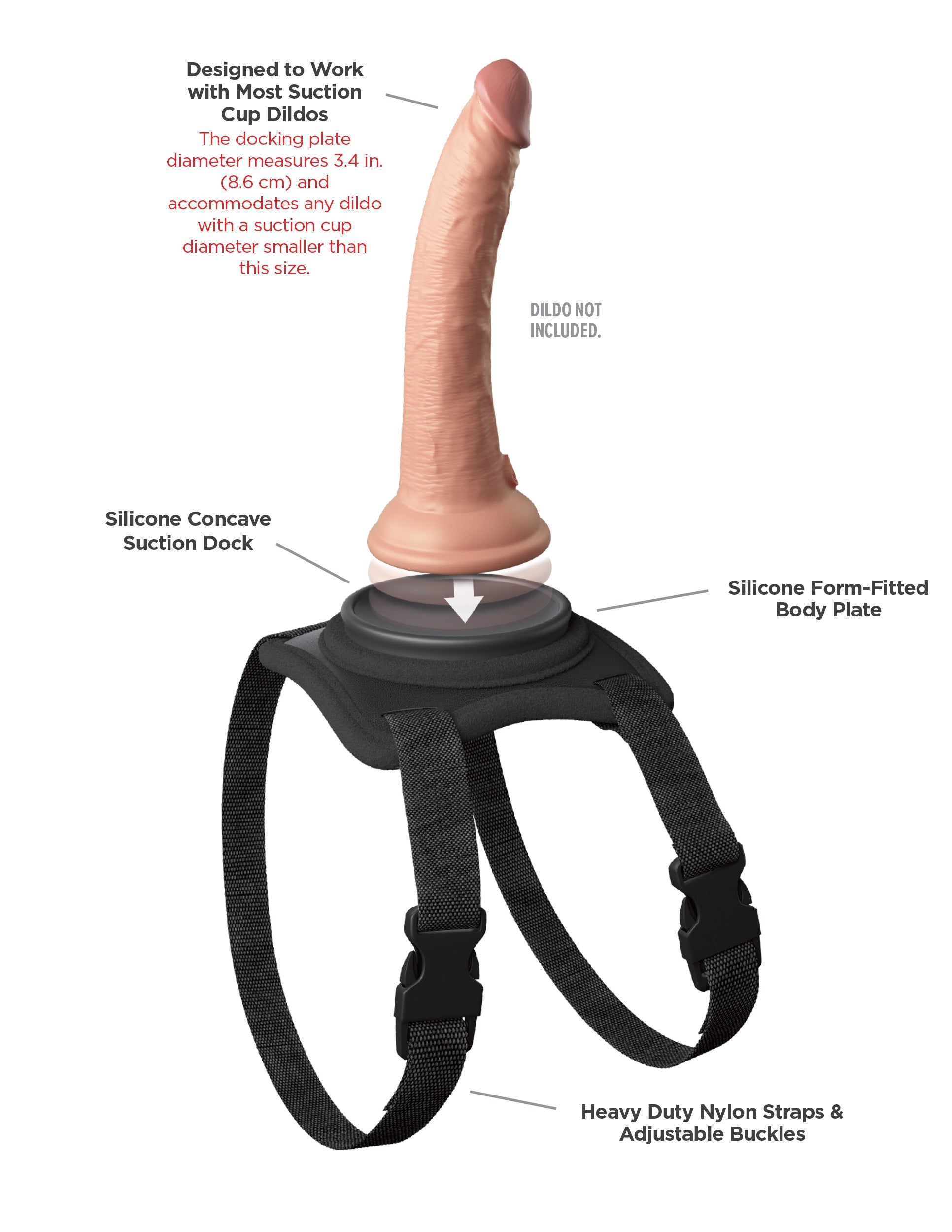 Pipedream Body Dock Lap Strap On Harness Sex Toy Strap On Sextoys