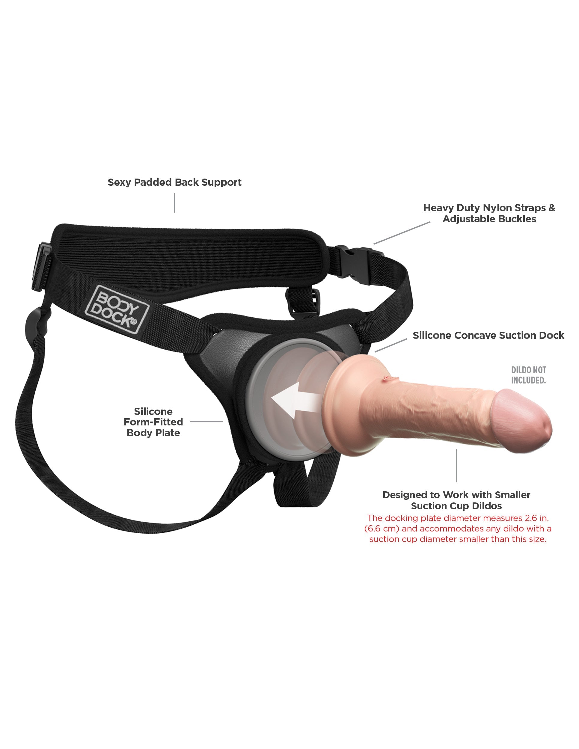 Pipedream Body Dock Elite Mini Strap On Harness Strap On Sextoys