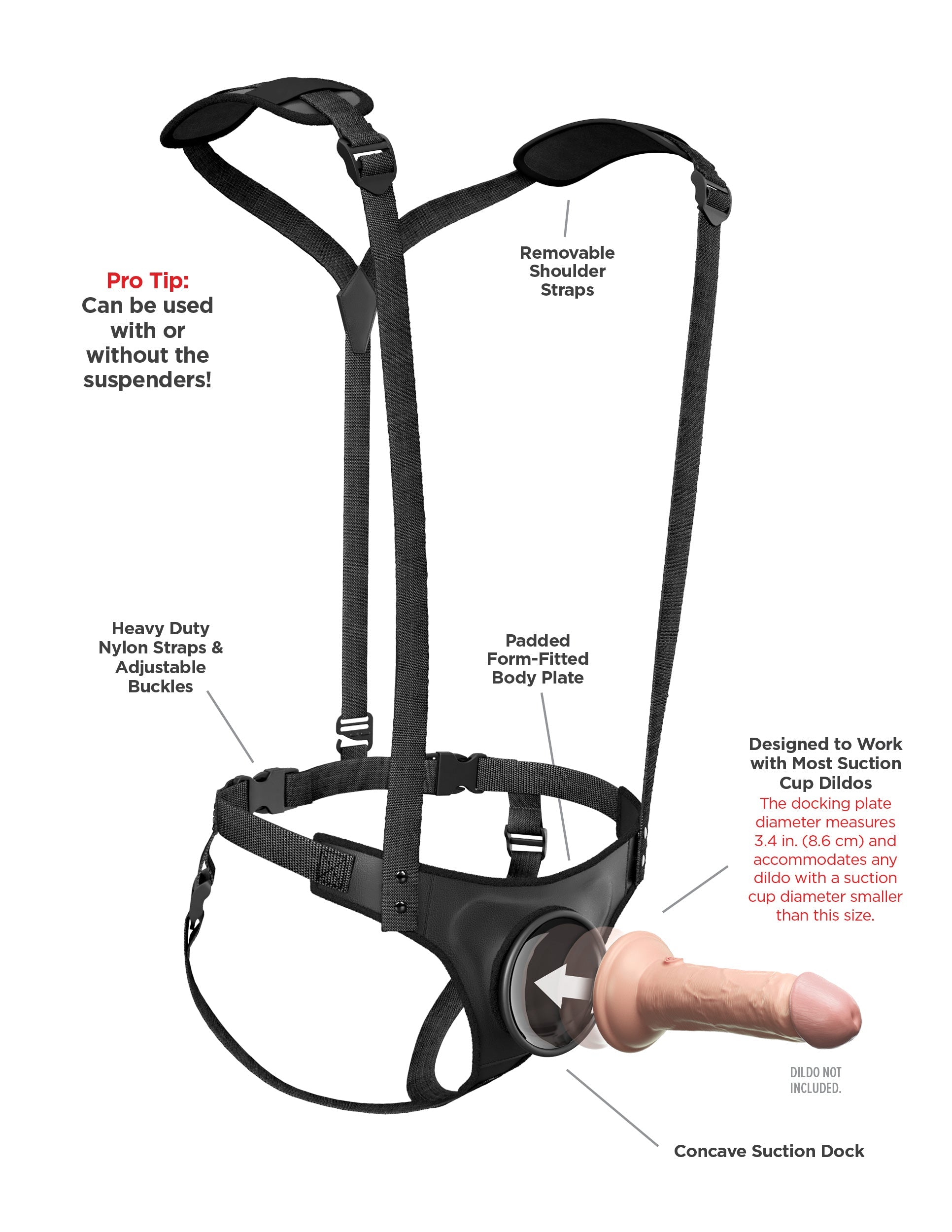 Pipedream Body Dock Strap-On Suspenders Strap On Harness Strap On Sextoys