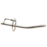 Curved Stainless Steel Penis Plug with Interchangeable Glans Rings Penis Plugs