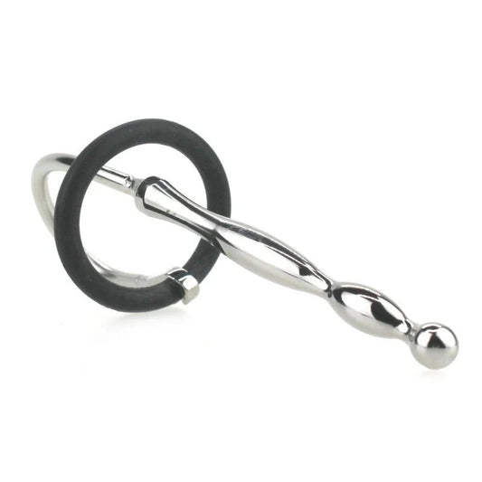 Wavey Quatro Penis Plug With Rubber Glans Ring - Penis Plugs