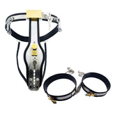 Chained Thigh High Chastity Belt & Cuffs Male Chastity
