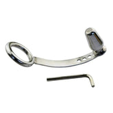 Cock Ring with Adjustable Attached Steel Butt Plug Butt Plugs