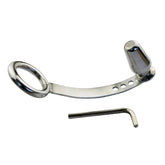 Cock Ring with Adjustable Attached Steel Butt Plug Butt Plugs