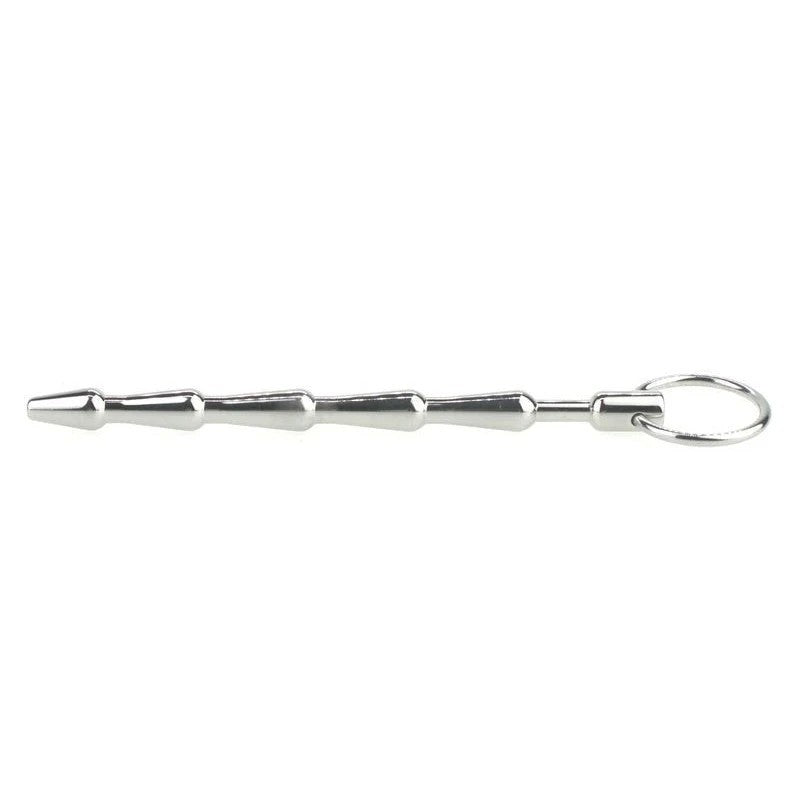 Tiered Metal Plug with Pull Ring Penis Plugs