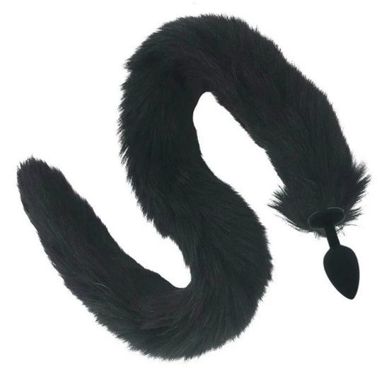 Silicone Anal Faux Fox Tail Plug - Butt Plugs