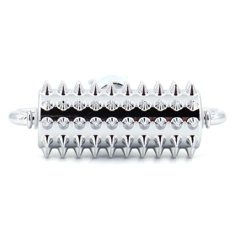 Indulge in Precise Stimulation - Zinc Alloy Microneedle Roller Electro Sex