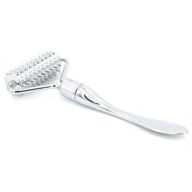 Indulge in Precise Stimulation - Zinc Alloy Microneedle Roller Electro Sex