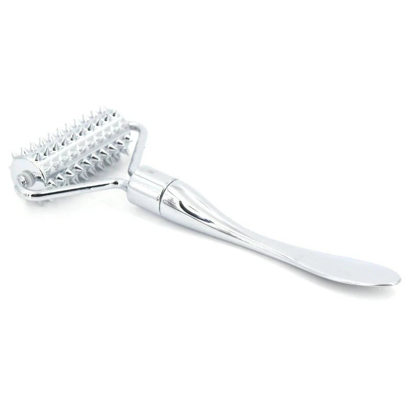 Indulge in Precise Stimulation - Zinc Alloy Microneedle Roller Electro Sex