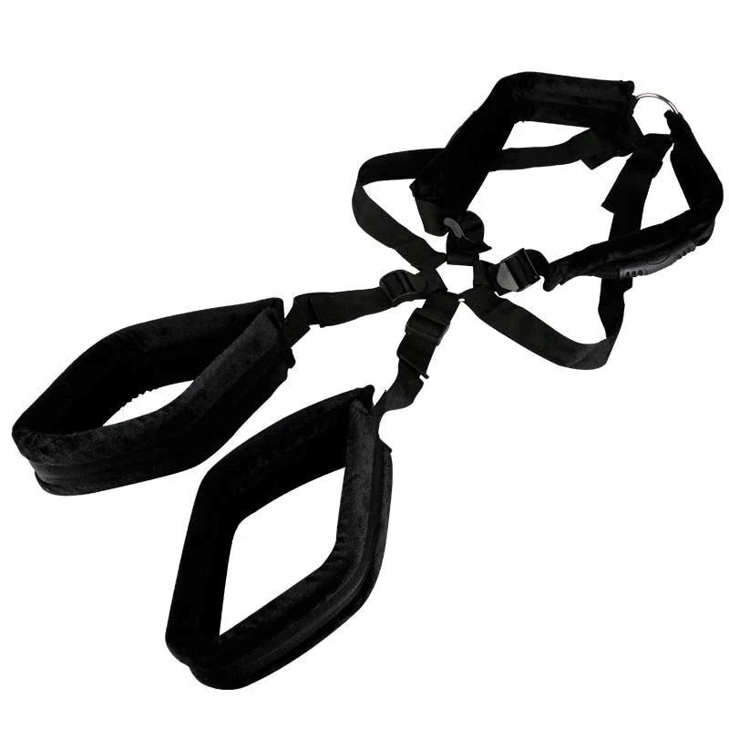 Sex Harness with Over the Shoulder Straps Cuffs and Restraints