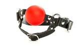 BDSM Ball Gag with Chin Strap Thin Bondage Gags and Bits