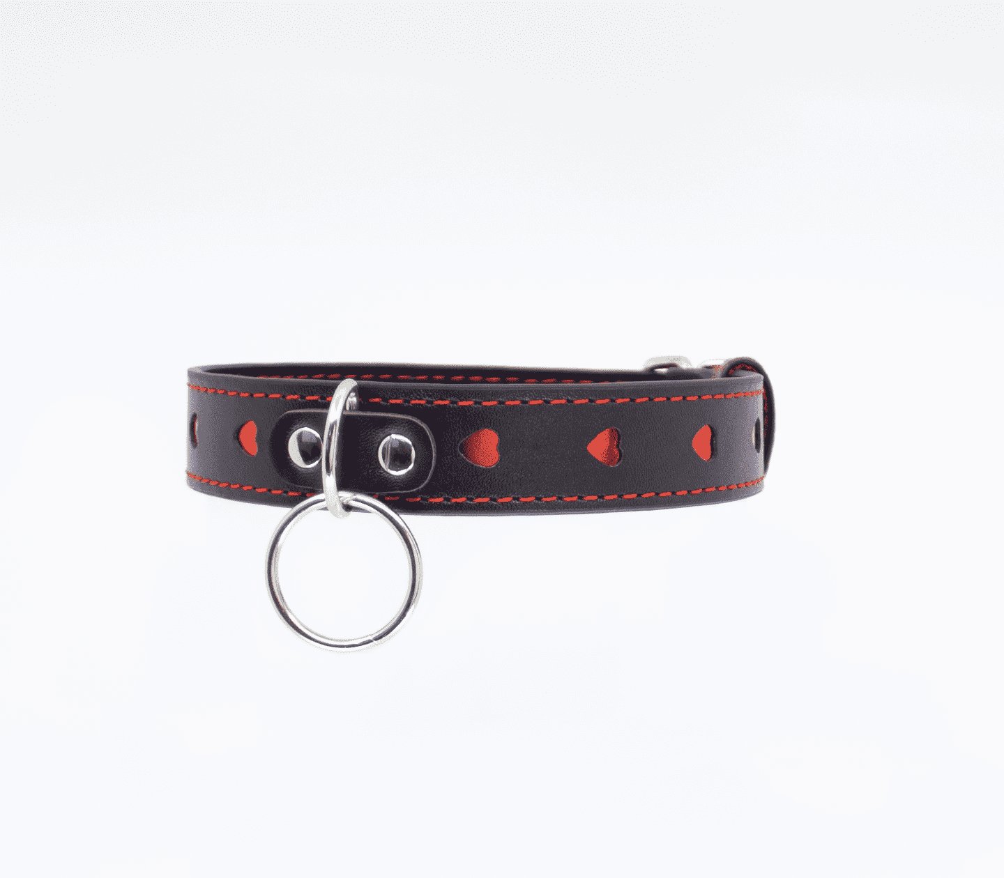Berlin Baby Metallic Red Love Heart Collar Default Title Collars and Leads