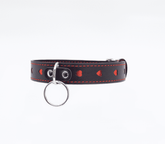 Berlin Baby Metallic Red Love Heart Collar Default Title Collars and Leads