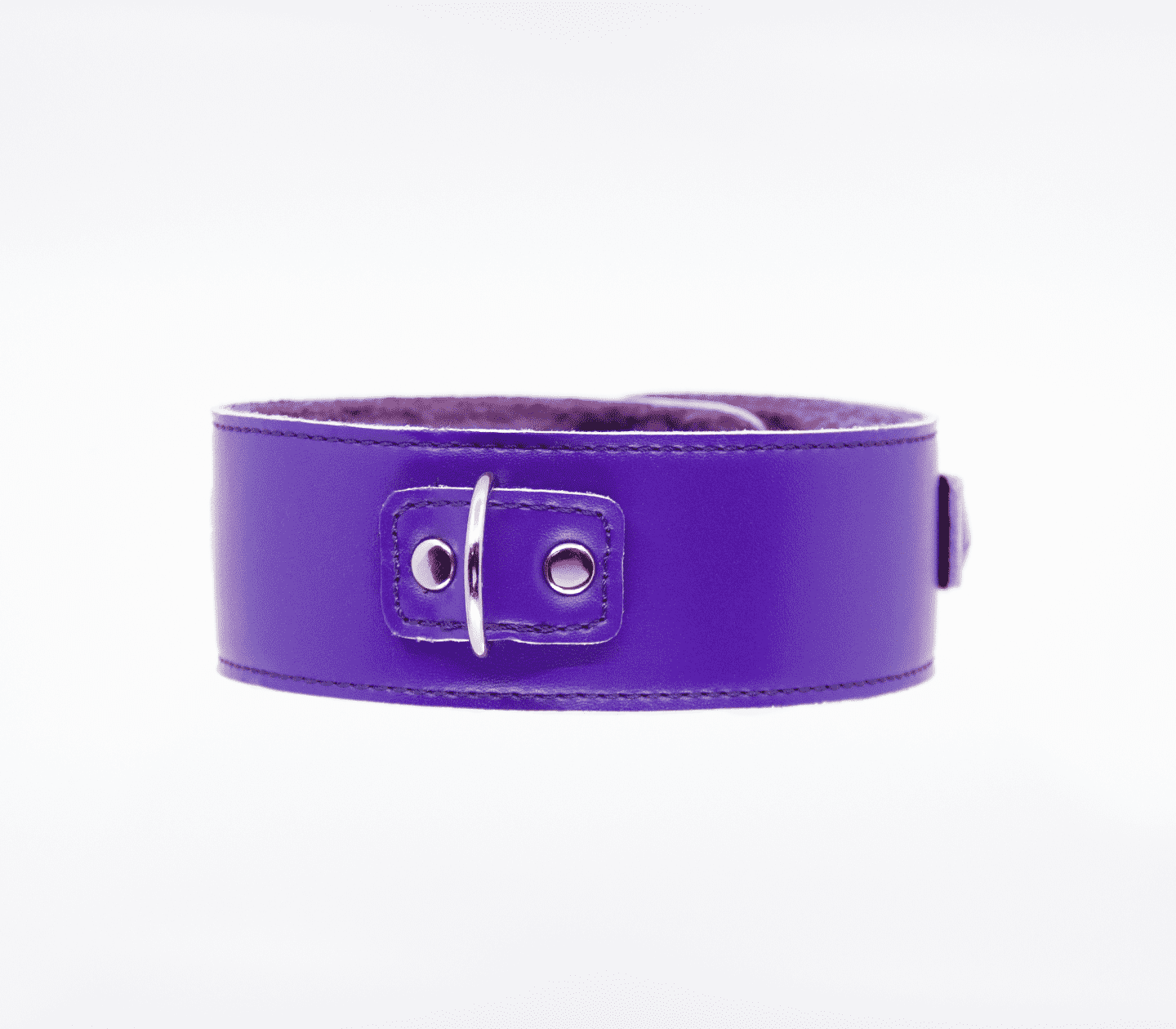 Berlin Baby Fur Lined PU Collar and Lead Set Purple Collars and Leads