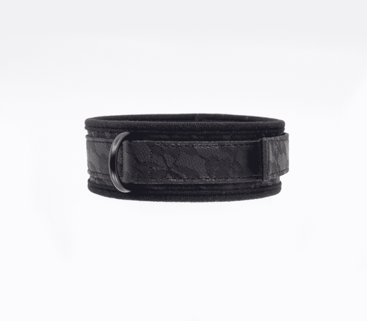 Berlin Baby Lace Printed BDSM Leather Collar - Collars and Leads