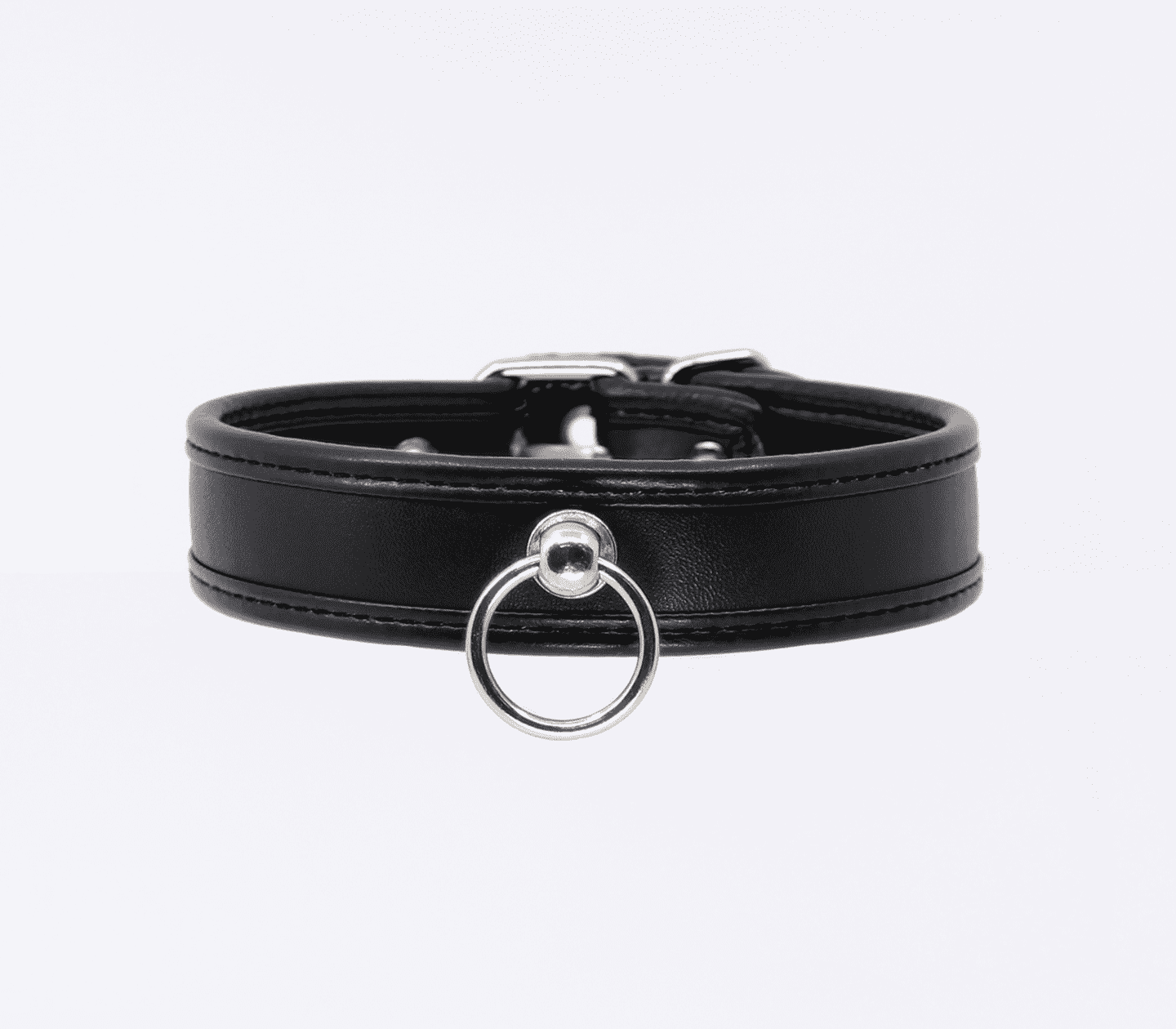 Berlin Baby Thin Padded Faux Leather Bondage Collar Collars and Leads