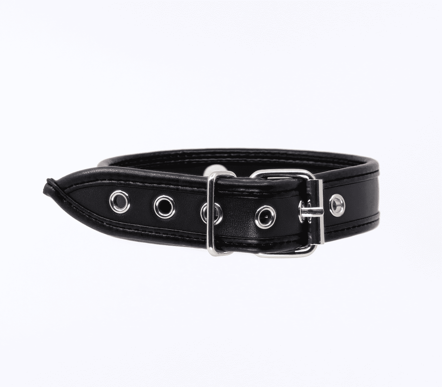 Berlin Baby Thin Padded Faux Leather Bondage Collar Collars and Leads