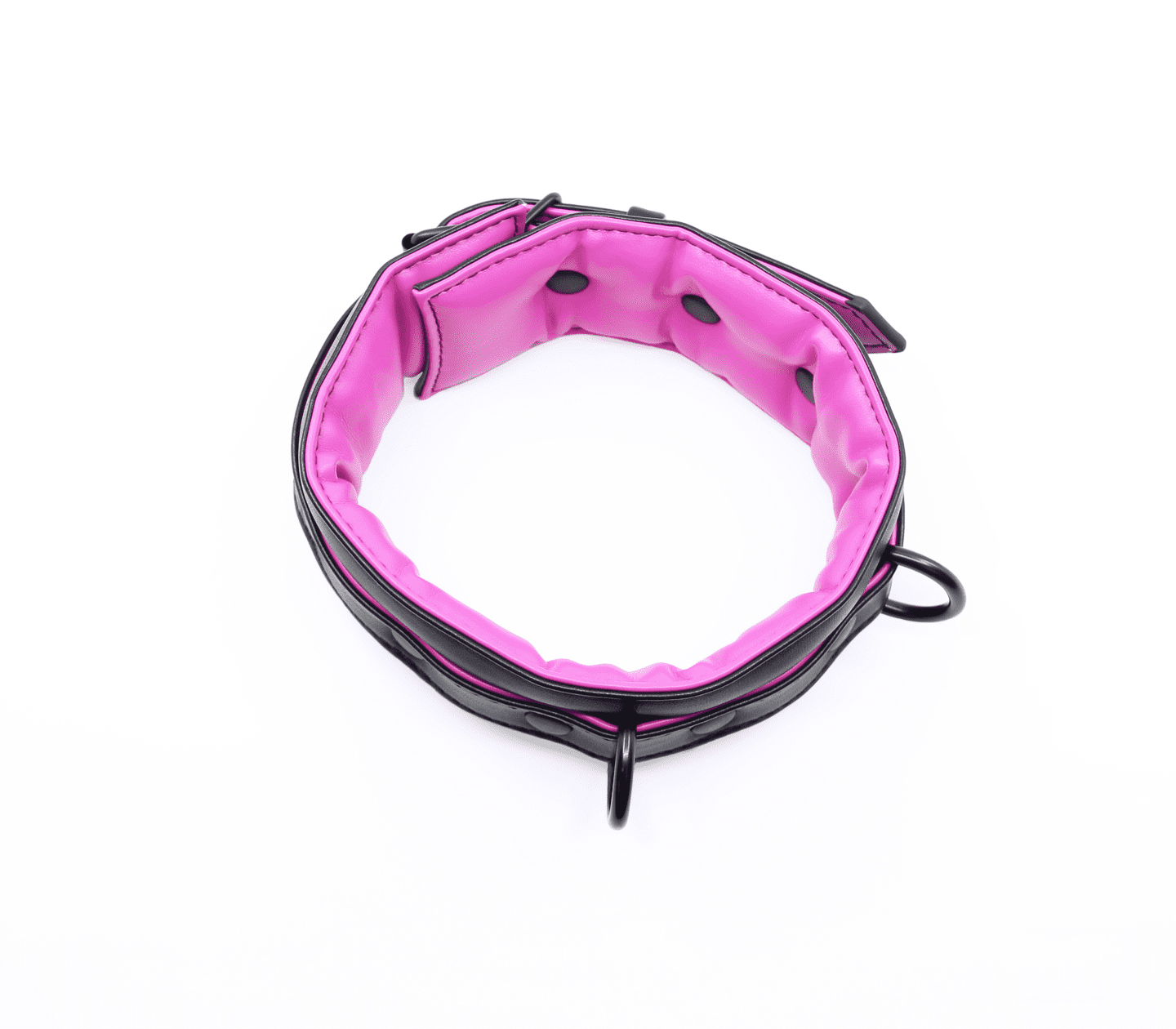 Berlin Baby Padded Faux Flat Leather BDSM Collar Collars and Leads