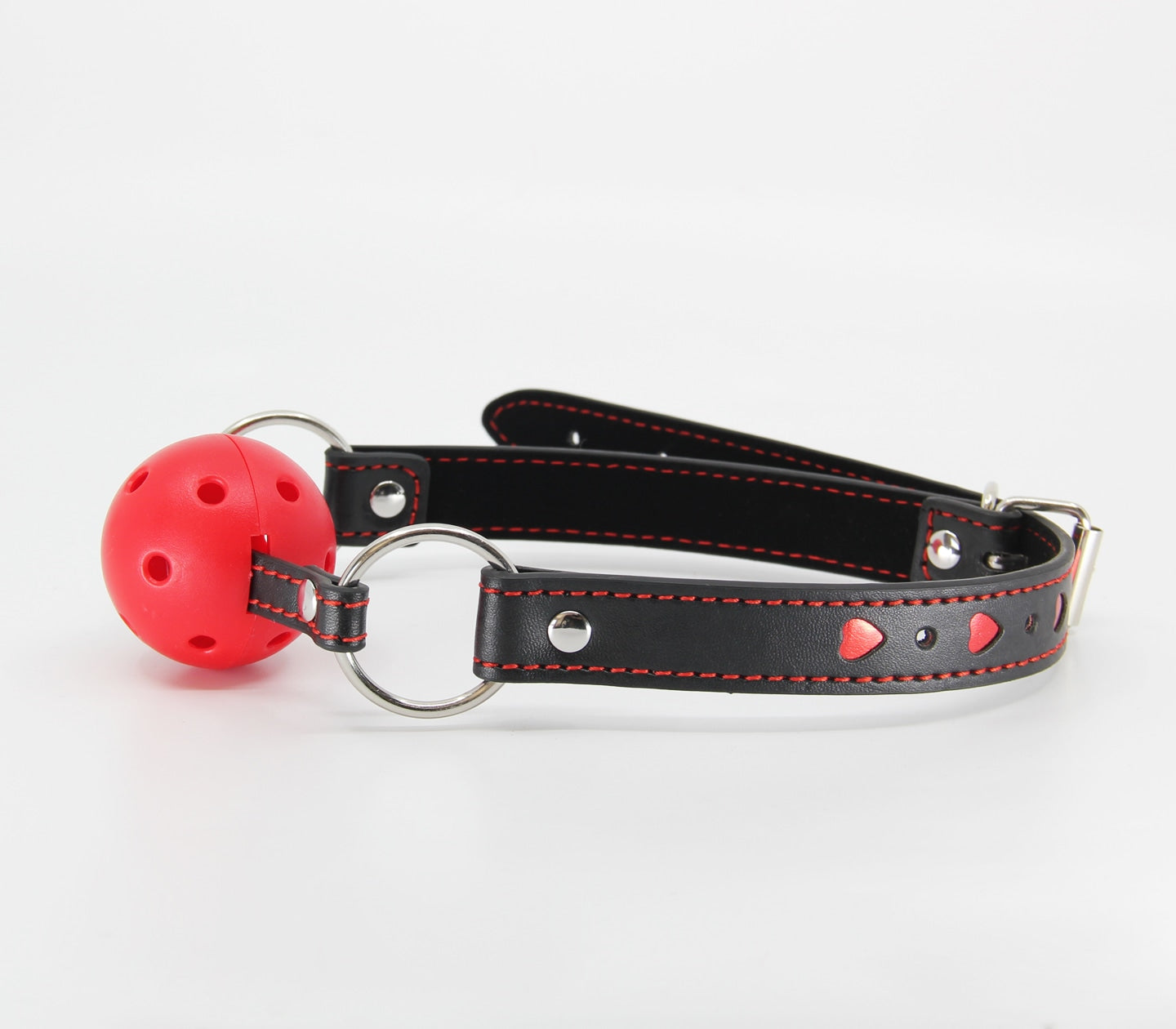 Berlin Baby Heart Inlay Faux Beather BDSM Gag Bondage Gags and Bits