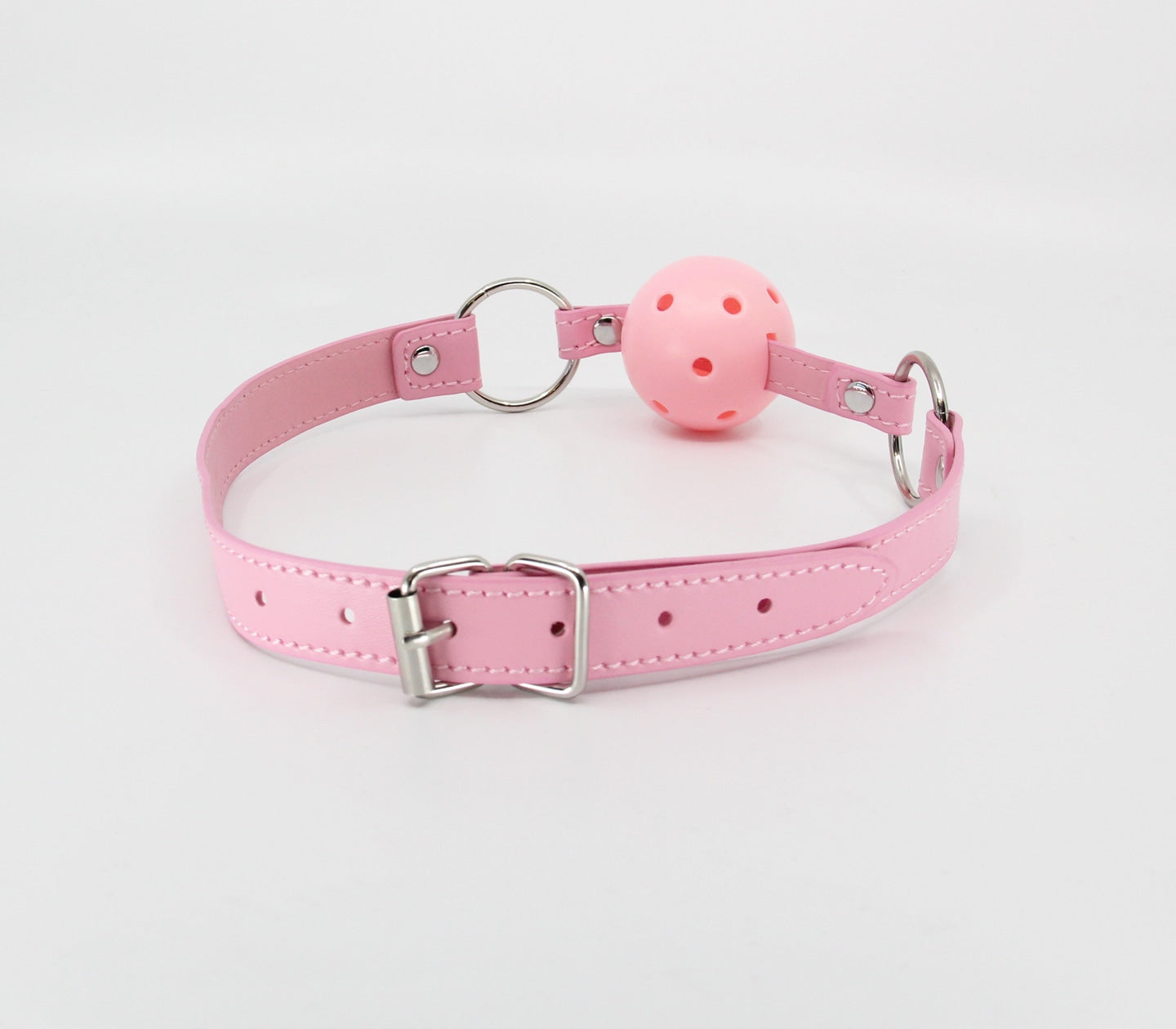 Berlin Baby Breathable Faux Leather Gag Baby Pink Bondage Gags and Bits