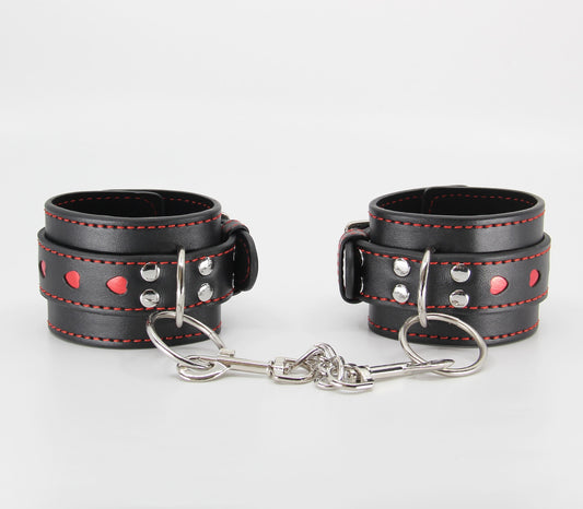 Berlin Baby Metallic Heart Bondage Wrist Cuffs Default Title Cuffs And Restraints