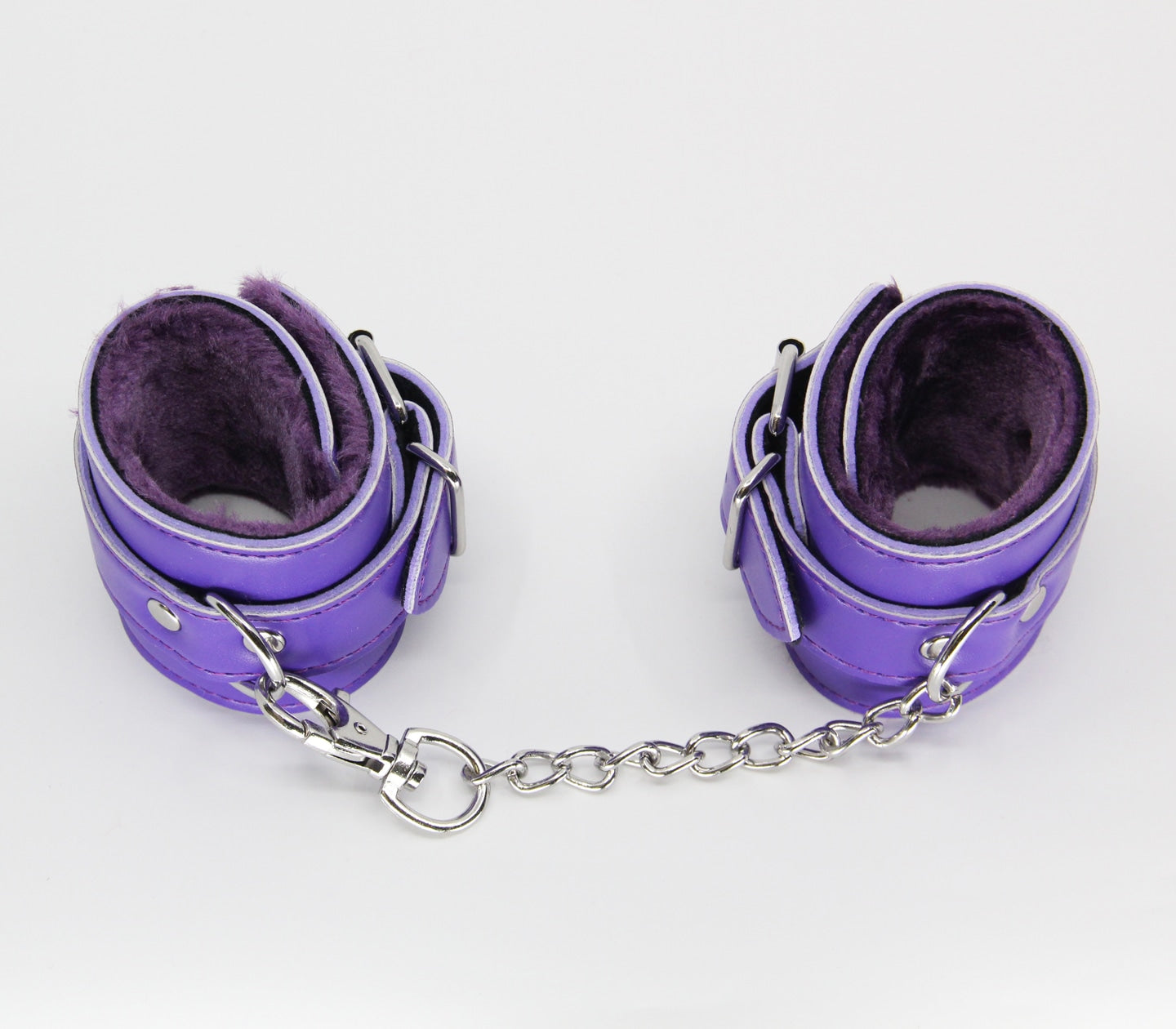 Berlin Baby Faux Fur Lined Leatherette Wrist Restraint Cuffs And Restraints