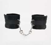 Berlin Baby Plush Bondage Cuffs With Webbing Hook Black Cuffs And Restraints
