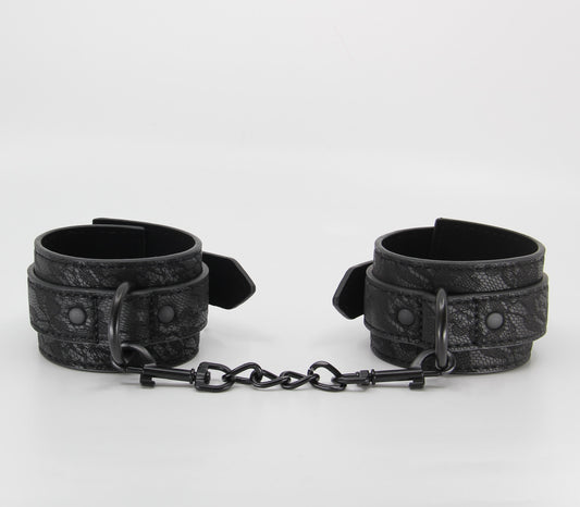 Berlin Baby Black Lace Printed Wrist Restraints Default Title Cuffs And Restraints