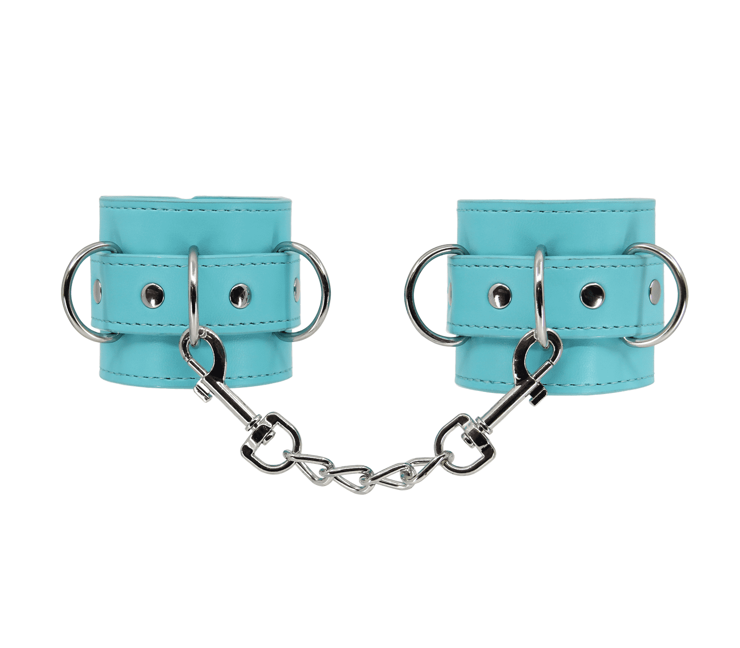 Berlin Baby Turquoise Blue Faux Leather Wrist Cuffs Default Title Cuffs And Restraints