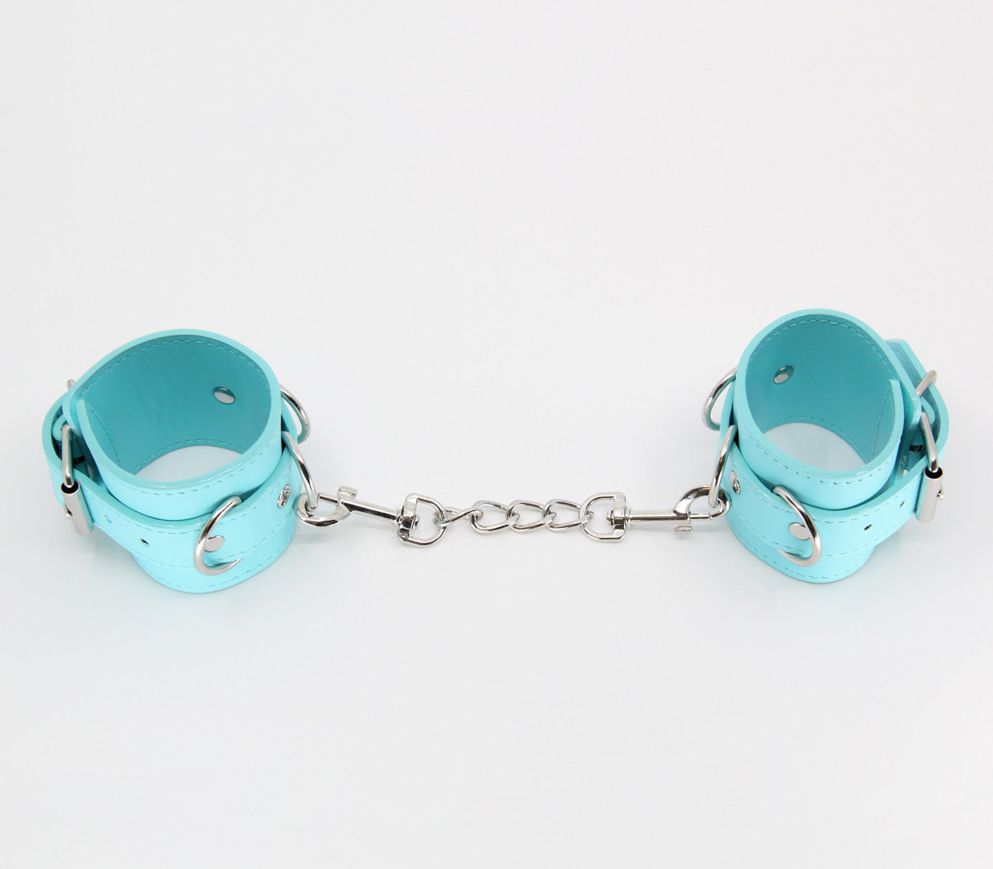 Berlin Baby Turquoise Blue Faux Leather Wrist Cuffs Cuffs And Restraints
