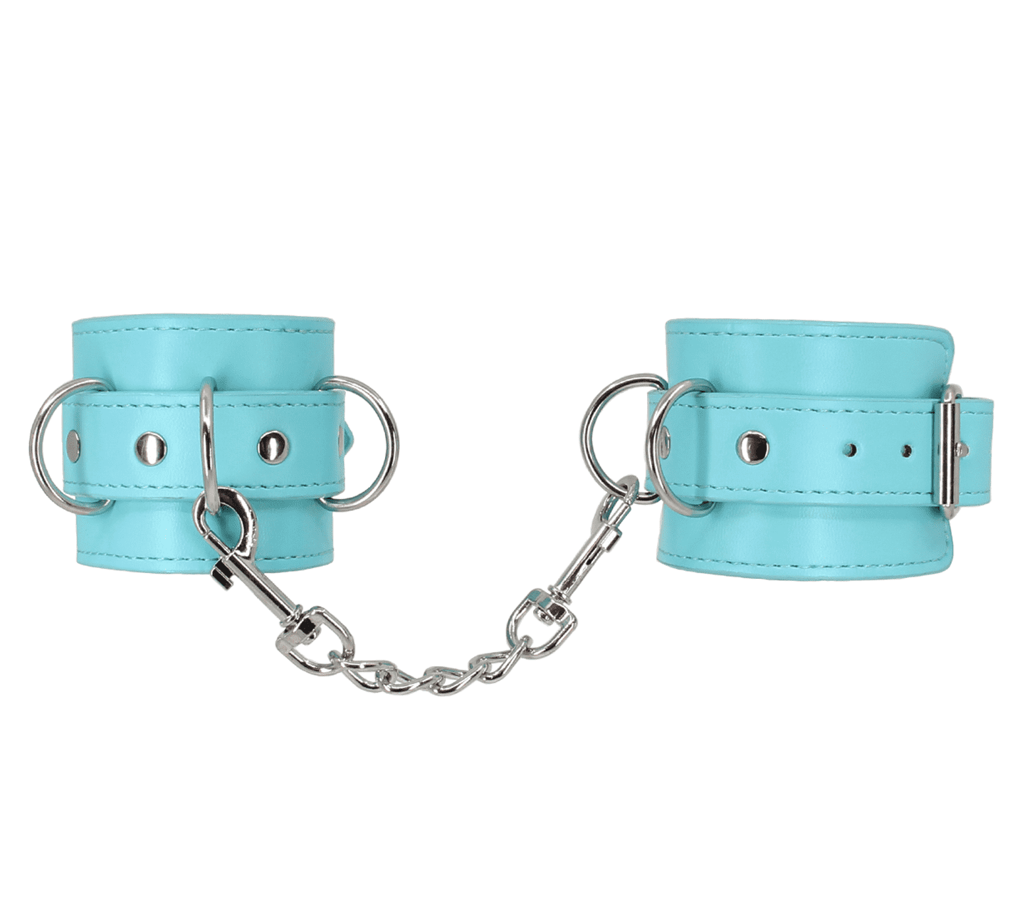 Berlin Baby Turquoise Blue Faux Leather Wrist Cuffs Cuffs And Restraints