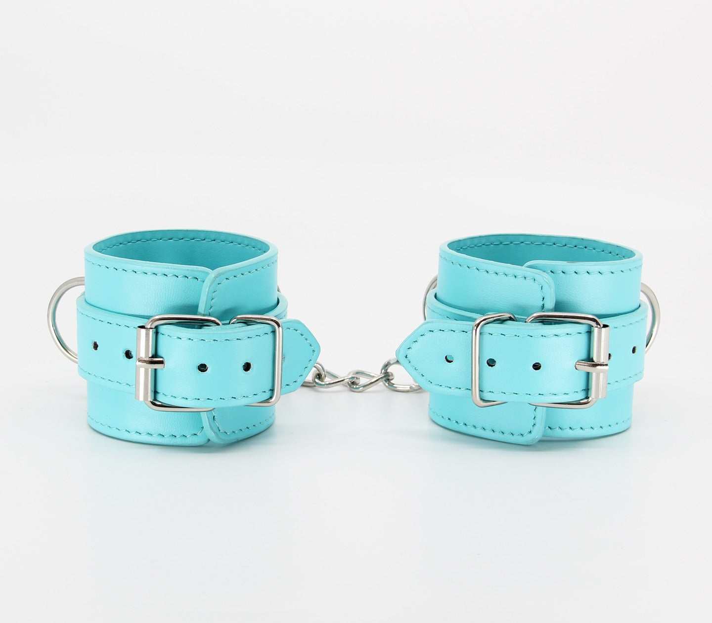 Berlin Baby Turquoise Blue Faux Leather Wrist Cuffs Cuffs And Restraints