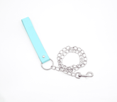 Berlin Baby Turquoise Leather Handle Chain Lead Default Title Collars and Leads