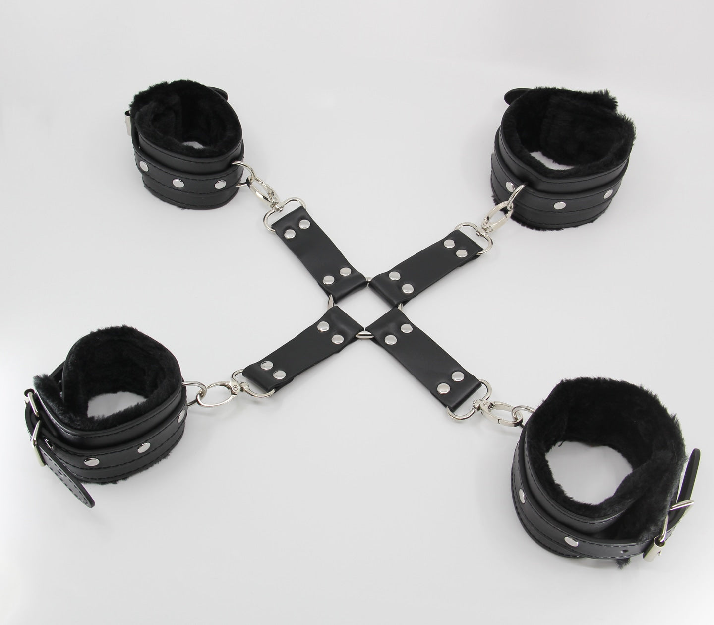 Berlin Baby Faux Fur Lined Hog Tie Shackle Cuffs And Restraints