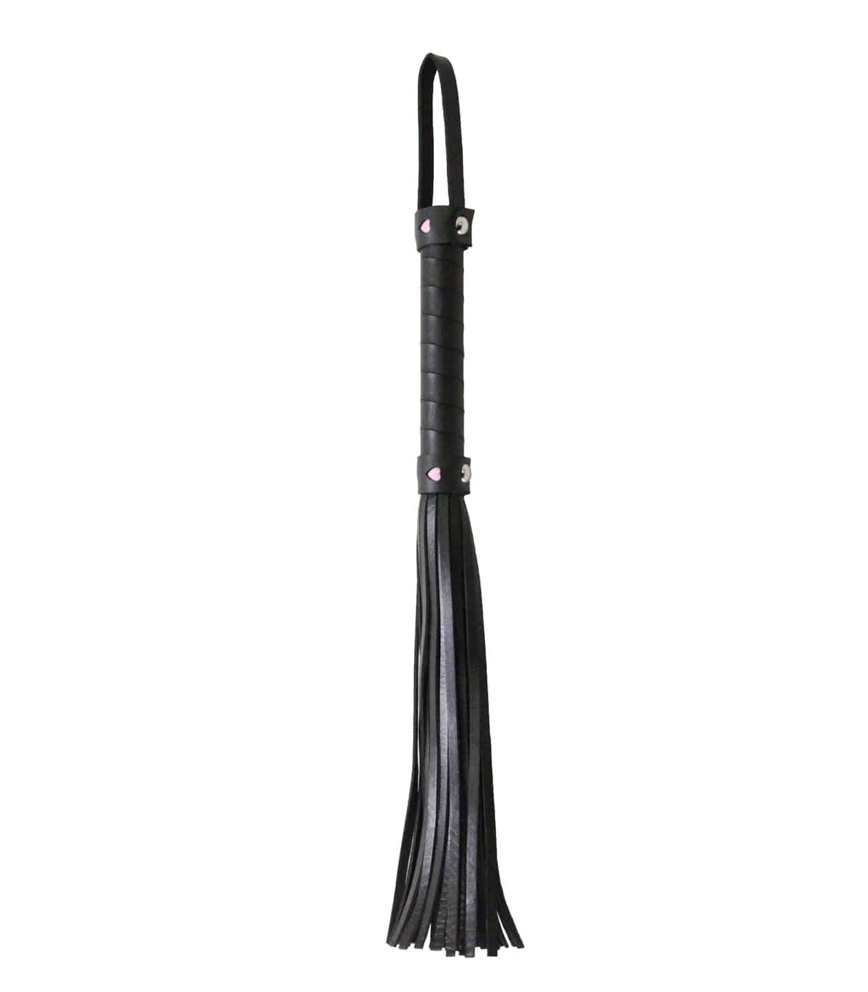 Berlin Baby Faux Leather Flogger With Heart Design Pink Whips And Crops