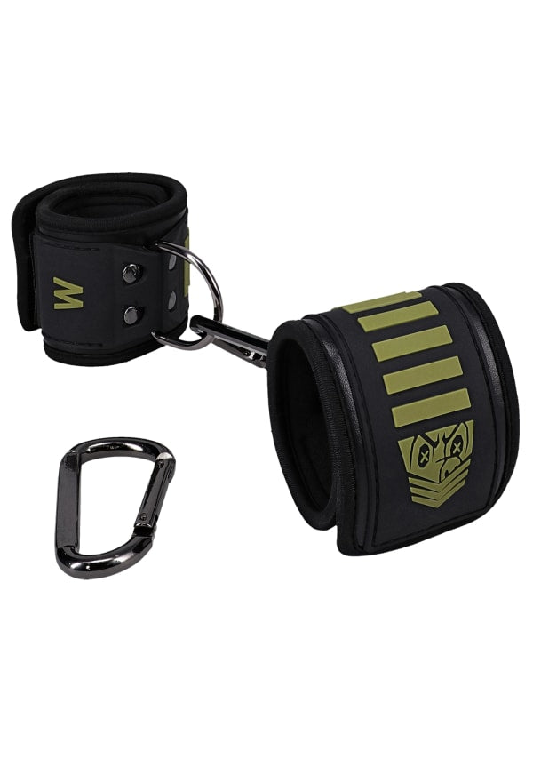 Doc Johnson Fort Troff Tactical Wrist Cuffs Black / Green Cuffs And Restraints