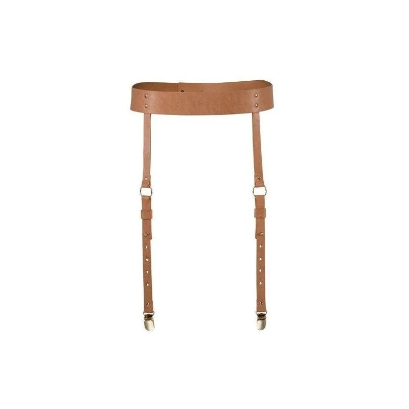 Bijoux Indiscrets Maze - Vegan Leather Adjustable Suspender Belt Butt Plugs