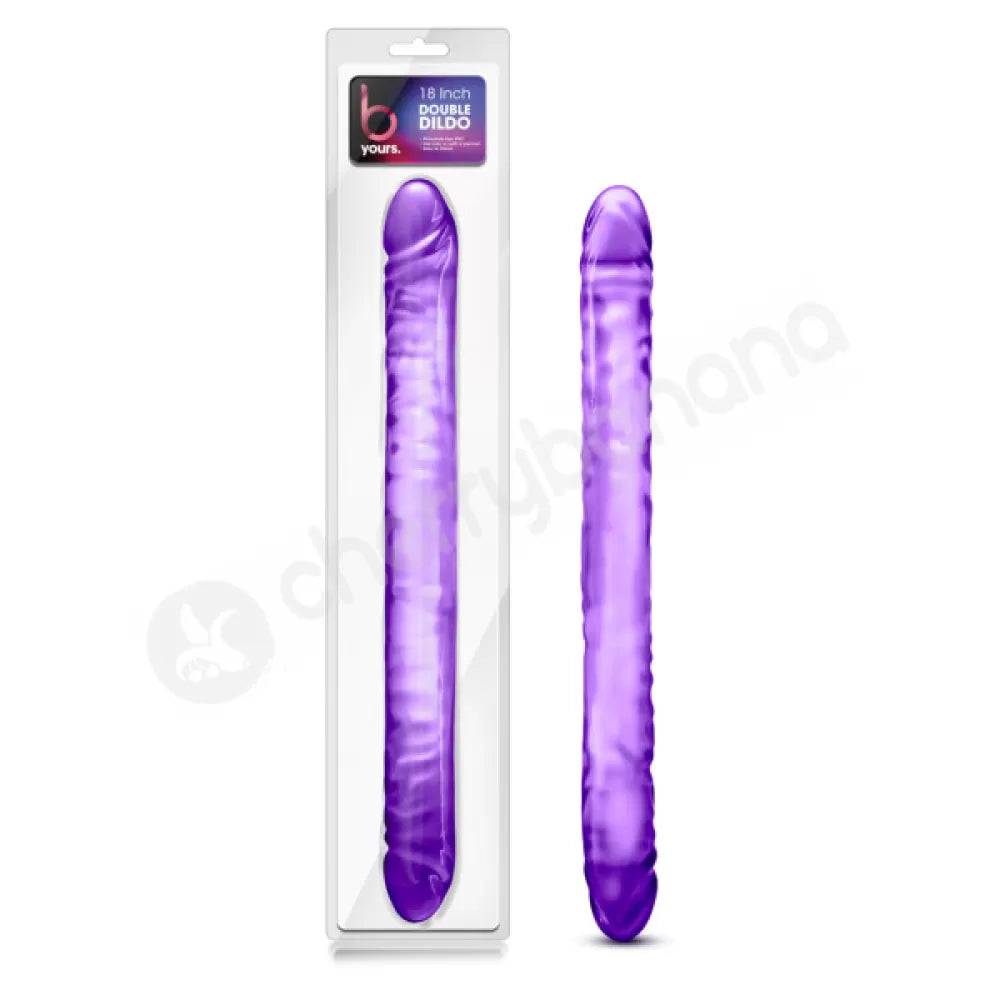 B Yourss Double Ender Realistic Dildo Purple 18 Inch Double Ender