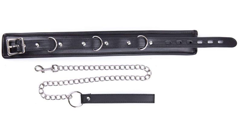 Fetters Thick and Padded Bondage Collar Light PVC Collars and Leads