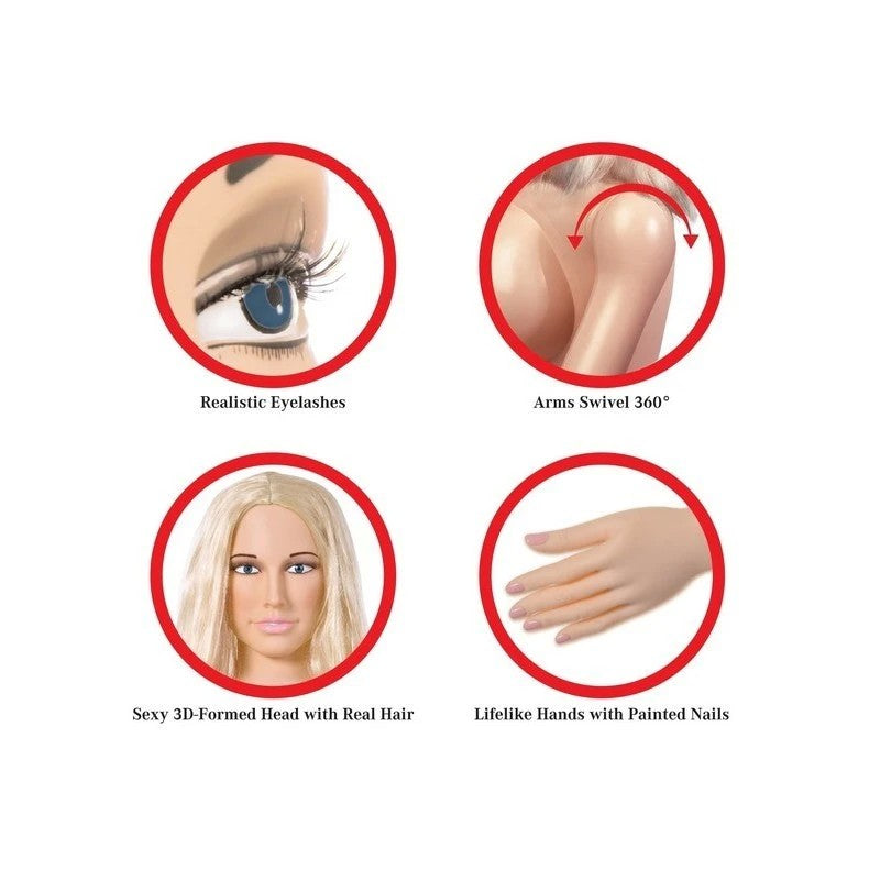 Pipedream Extreme Dollz Hannah Harper Life Size Sex Doll Masturbators and Strokers