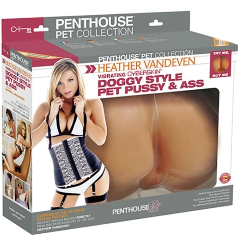 Heather Vandeven Vibrating CyberSkin Doggy Style Pet Masturbators and Strokers