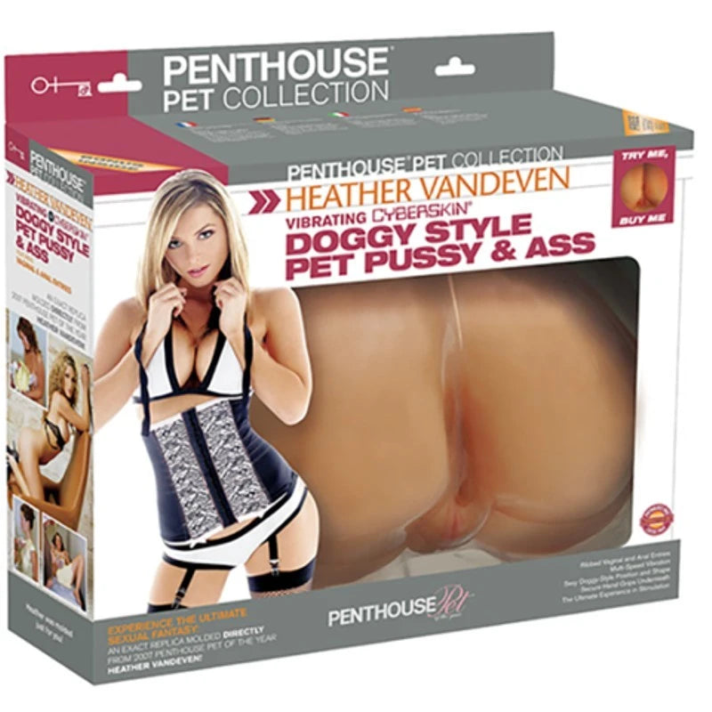 Heather Vandeven Vibrating CyberSkin Doggy Style Pet Masturbators and Strokers