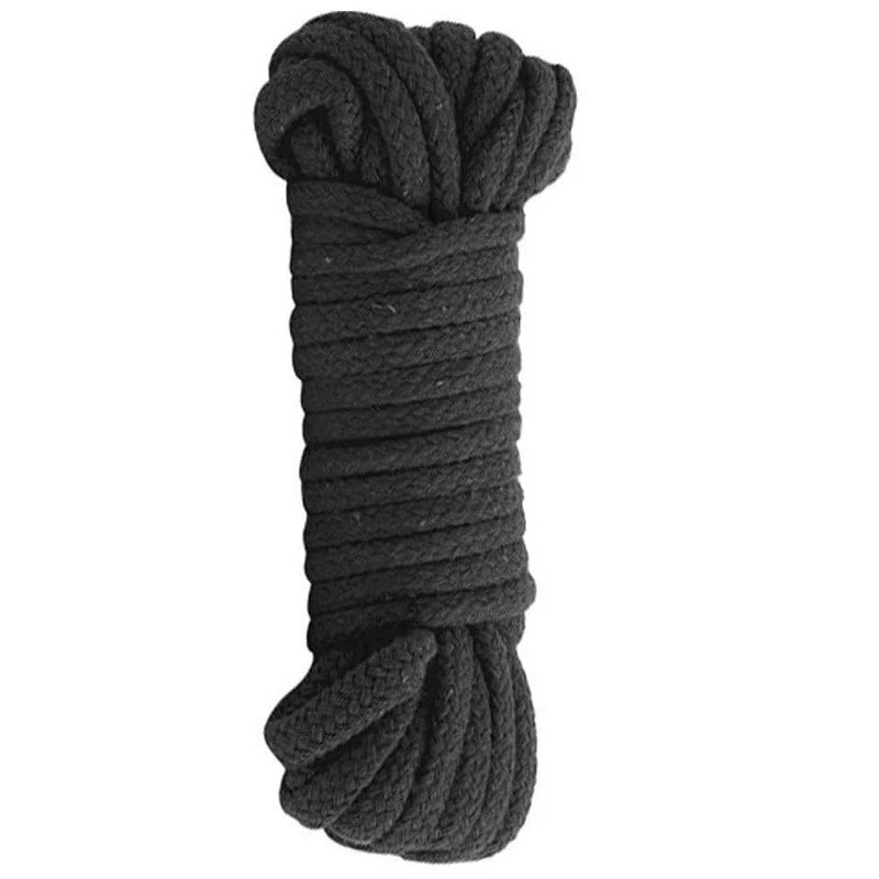 Doc Johnson Black Rose Multi Position Beaded Rope Cuffs and Restraints